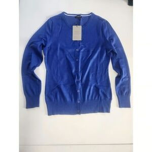 a jesdani Royal Blue Crew Neck Button Front Cardigan Sweater Women S